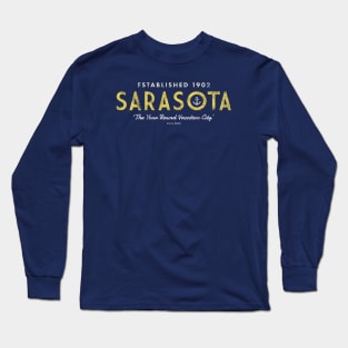 Sarasota Florida - Vintage Anchor Long Sleeve T-Shirt